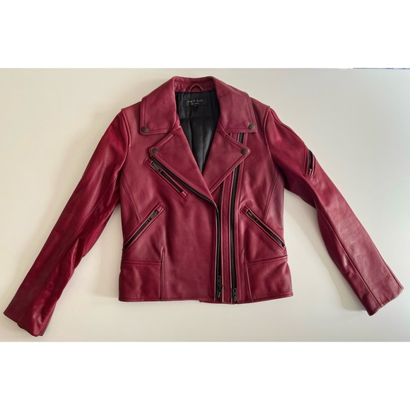 RAG & BONE Minerva ‘Upcycled’ Leather Jacket - Picture 1 of 8